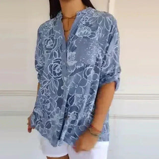 Coralie™ — Blouse élégante à imprimé raffiné