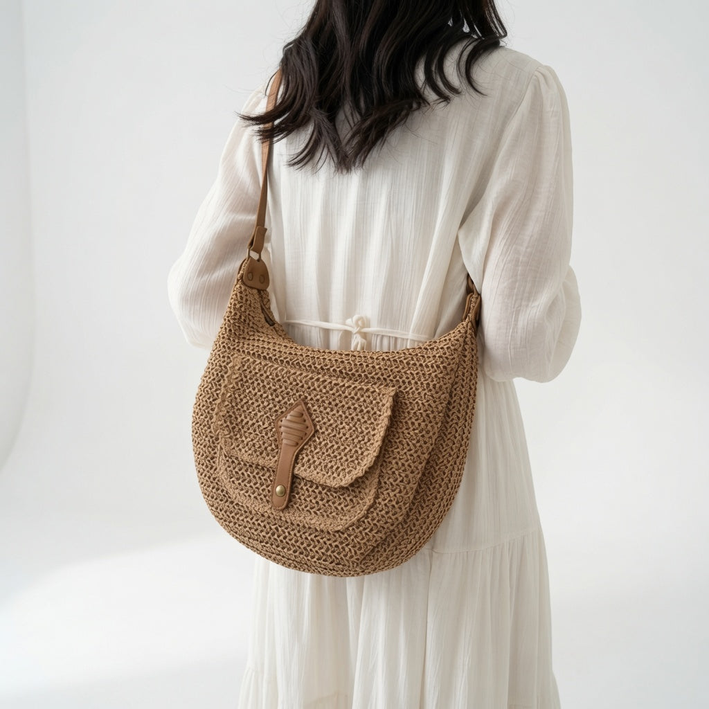 Azélina™ — Sac tressé bohème élégance naturelle