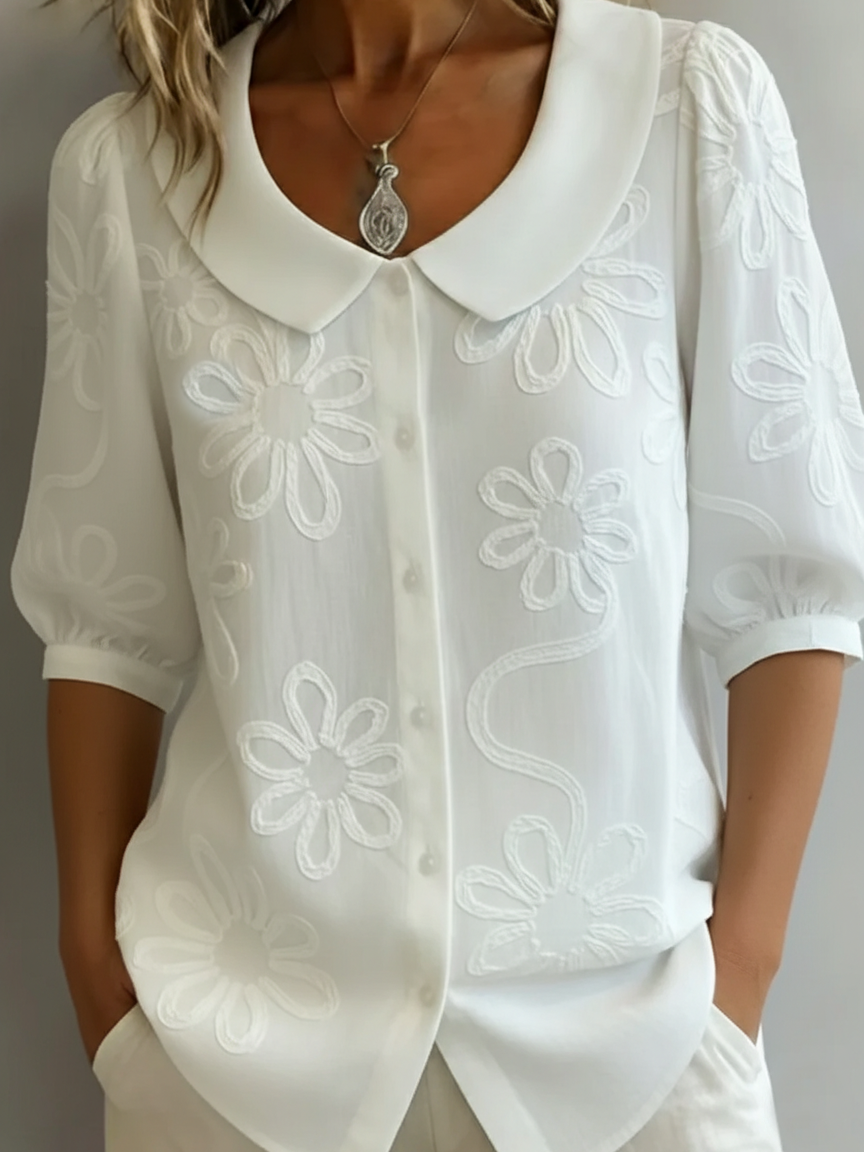 Aurélie™ - Blouse légère florale élégance naturelle