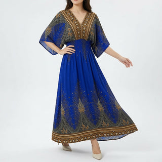 Orientale™ — Robe maxi imprimé ethnique bohème élégante