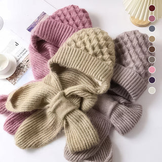 Marie-Claire™ | Ensemble bonnet & écharpe chaud et élégant