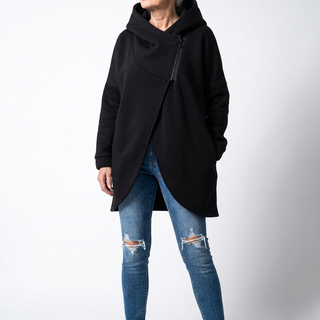 Doriane™ — Sweat zippé asymétrique douillet style urbain