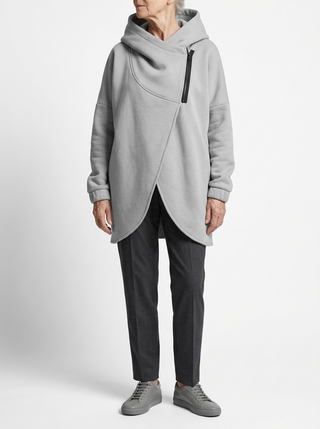 Doriane™ — Sweat zippé asymétrique douillet style urbain